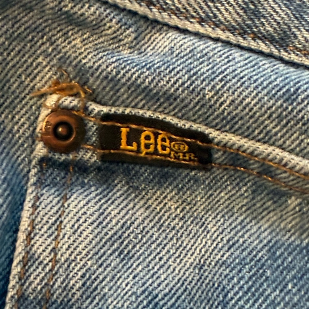 Vintage Lee Relaxed Fit Jeans 40x30 Light Wash USA Authentic 100% Cotton Denim - Picture 15 of 15